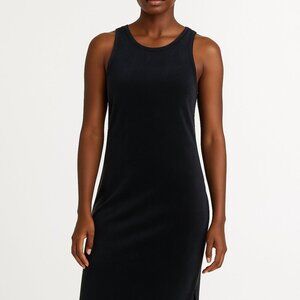 Juicy Couture Classic Velour Scoop Neck Sleeveless Midi Tank Dress Large